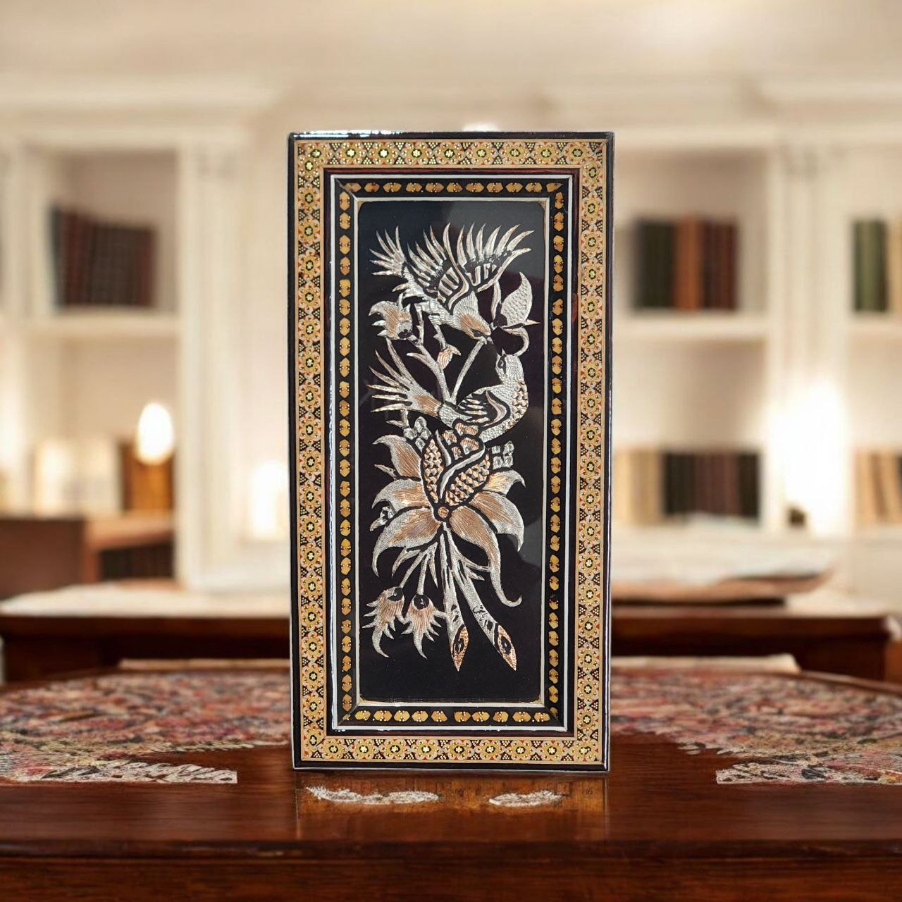 Persian Khatamkari Copper Engraved Wall Art
