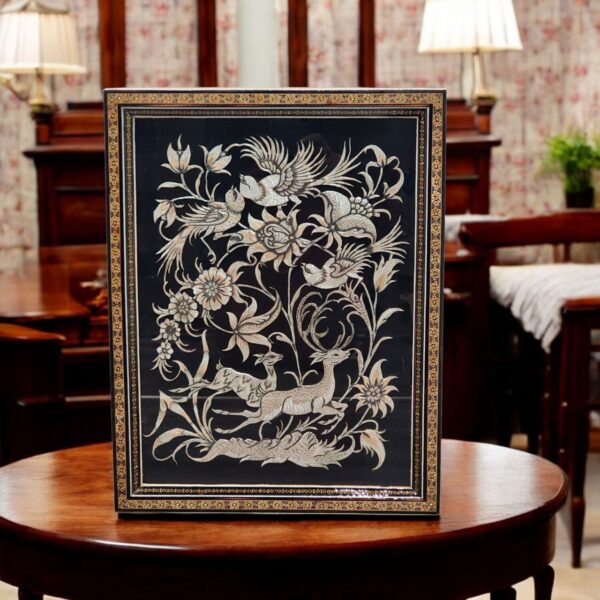 Persian Khatamkari Copper Engraved Wall Art