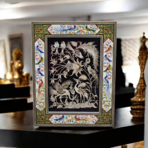 1. Persian Khatamkari Copper Engraved Wall Art