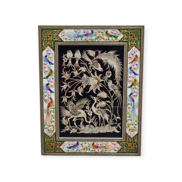 1. Persian Khatamkari Copper Engraved Wall Art