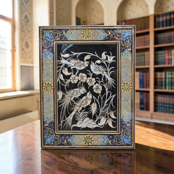 Persian Khatamkari Copper Engraved Wall Art