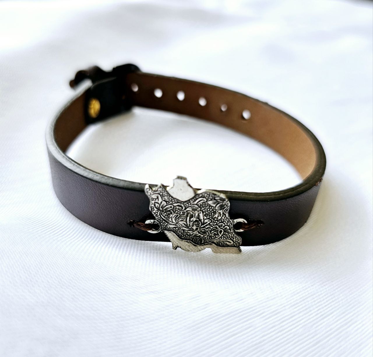 leather-silver armband