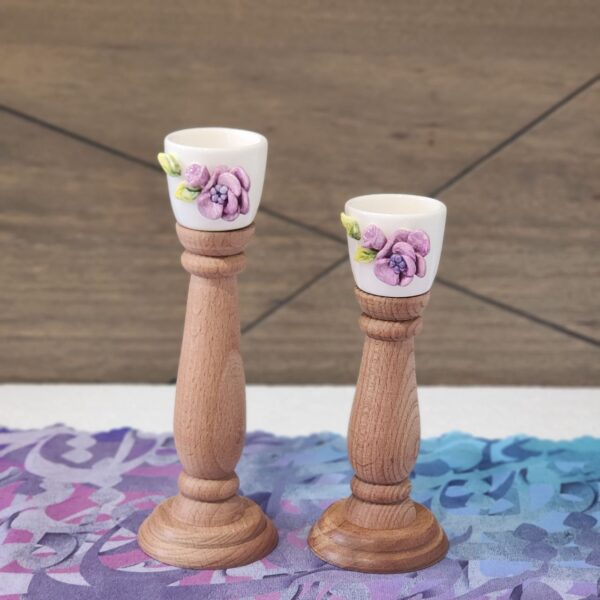 Velvet candle holder