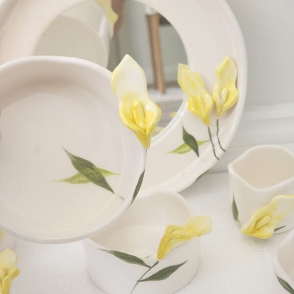 calla lily bowl set